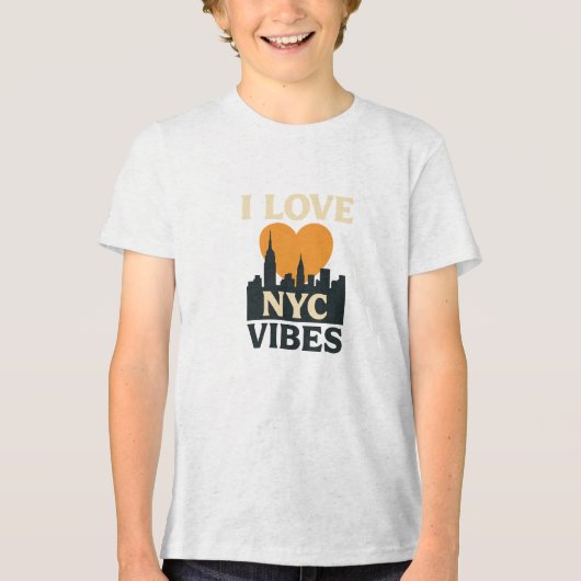 I Liebe NYC Vibes Tri-Blend Shirt (Vorderseite)