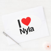 i Liebe nyla Ovaler Aufkleber (Umschlag)