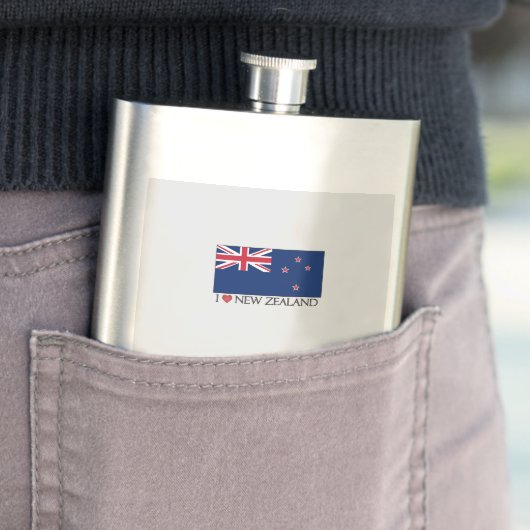 I Liebe NZ Classic Flask Flachmann (Beispiel)