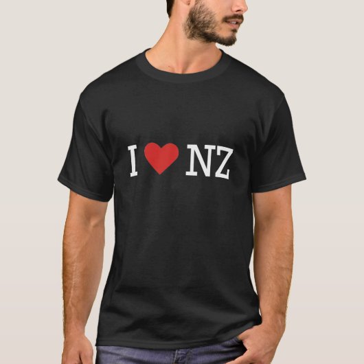 I Liebe NZ (für Dunkelheit t) T-Shirt (Vorderseite)