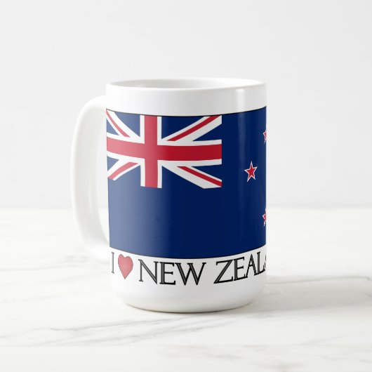 I Liebe NZ Tasse (Vorderseite Links)