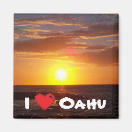 I Liebe Oahu Magnet