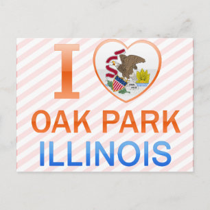 I Liebe Oak Park, IL Postkarte