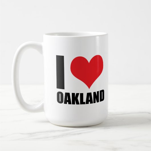I Liebe Oakland Kaffeetasse (Links)