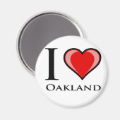 I Liebe Oakland Magnet (Vorderseite/Rückseite)
