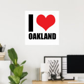 I Liebe Oakland Poster (Heimbüro)