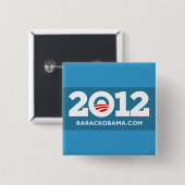 I Liebe Obama 2012 Button (Vorne & Hinten)