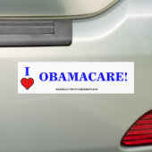 I LIEBE OBAMACARE AUTOAUFKLEBER (Auf Auto)