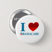 I Liebe Obamacare Button (Vorne & Hinten)