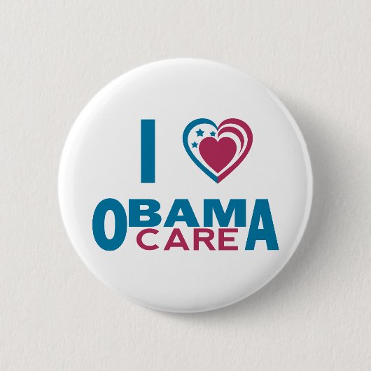 I Liebe ObamaCare Button (Vorderseite)