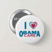 I Liebe ObamaCare Button (Vorne & Hinten)