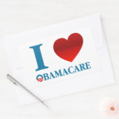 I Liebe Obamacare Rechteckiger Aufkleber (Umschlag)