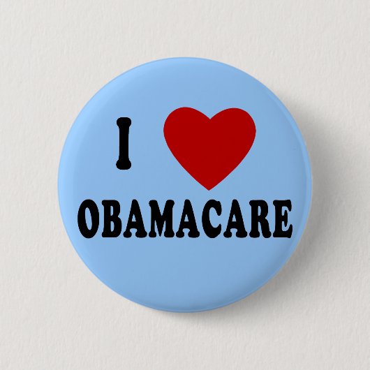 I LIEBE OBAMACARE T - Shirts, Hoodies, Tassen Button (Vorderseite)