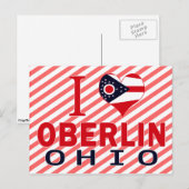 I Liebe Oberlin, Ohio Postkarte (Vorne/Hinten)