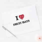 I Liebe Obstbats Quadratischer Aufkleber (Umschlag)