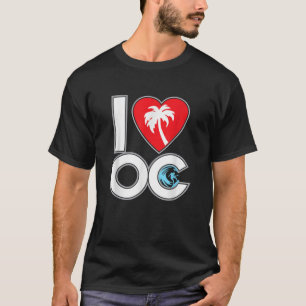 I LIEBE OC Orange Landkreis Cali CA Kalifornien He T-Shirt