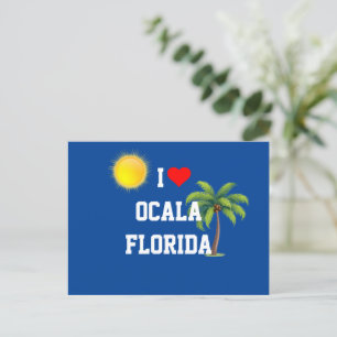 I Liebe Ocala, Florida Postkarte