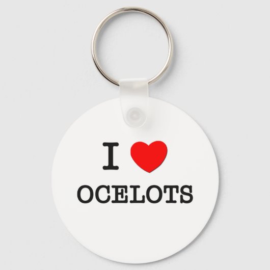 I Liebe OCELOTS Schlüsselanhänger (Vorderseite)