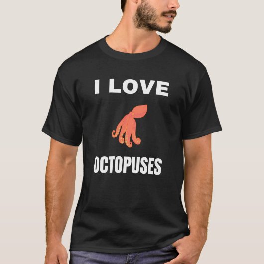 I Liebe Octopus T-Shirt (Vorderseite)