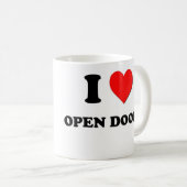 I Liebe-offene Türen Kaffeetasse (VorderseiteRechts)