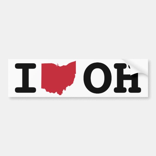 I Liebe Ohio Autoaufkleber (Vorne)