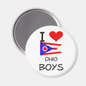 I Liebe Ohio Boys Magnet (Vorderseite/Rückseite)
