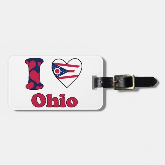 I Liebe Ohio Gepäckanhänger (Vorderseite horizontal)