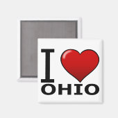 I LIEBE OHIO MAGNET (Vorderseite/Rückseite)