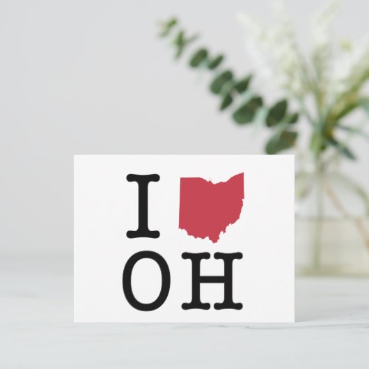 I Liebe Ohio Postkarte (Stehend Vorderseite)