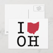 I Liebe Ohio Postkarte (Vorne/Hinten)