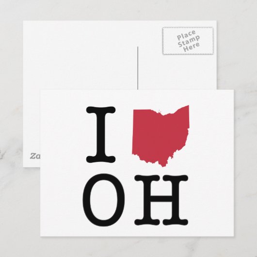 I Liebe Ohio Postkarte (Vorne/Hinten)