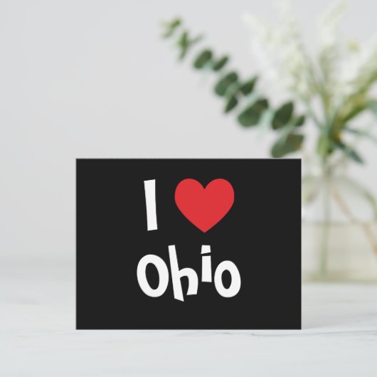 I Liebe Ohio Postkarte (Stehend Vorderseite)