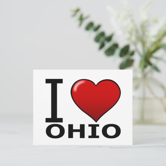 I LIEBE OHIO POSTKARTE (Stehend Vorderseite)
