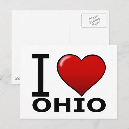 I LIEBE OHIO POSTKARTE (Vorne/Hinten)