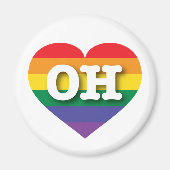 I Liebe Ohio Rainbow Heart Magnet (Vorne)