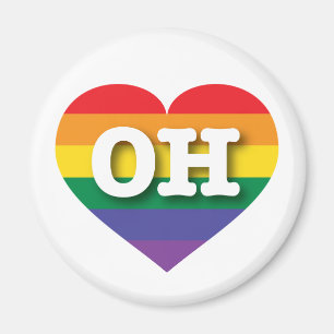I Liebe Ohio Rainbow Heart Magnet