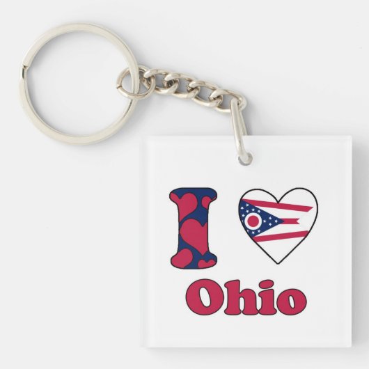 I Liebe Ohio Schlüsselanhänger (Vorderseite)