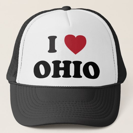 I Liebe Ohio Truckerkappe (Vorderseite)