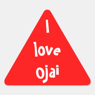 I Liebe Ojai Dreieckiger Aufkleber