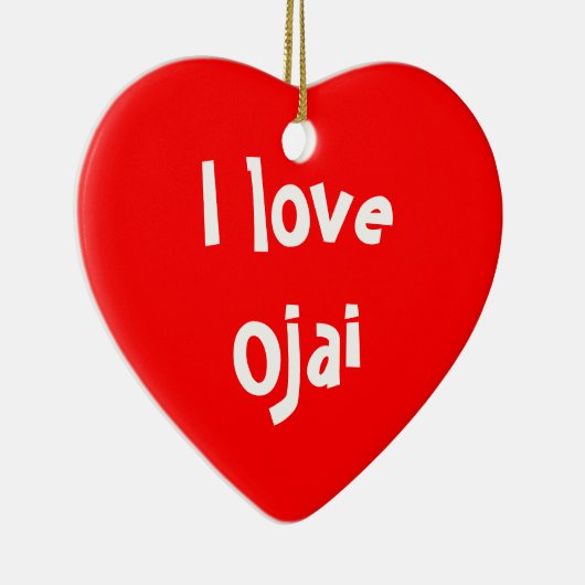 I Liebe Ojai Keramikornament (Rechts)