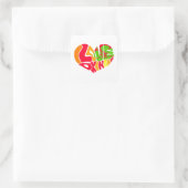 I Liebe Okinawa Quadratischer Aufkleber (Tasche)