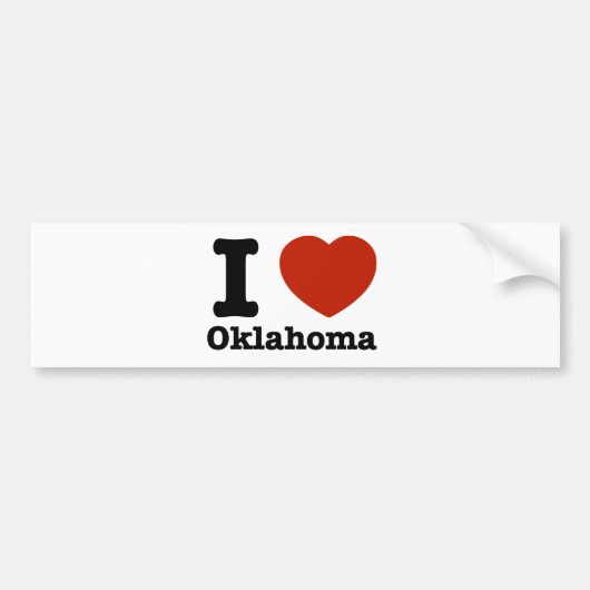 I Liebe Oklahoma Autoaufkleber (Vorne)