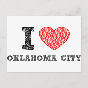 I Liebe Oklahoma City Postkarte