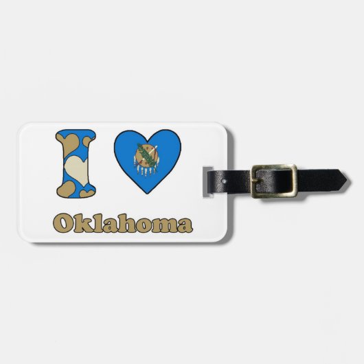 I Liebe Oklahoma Gepäckanhänger (Vorderseite horizontal)