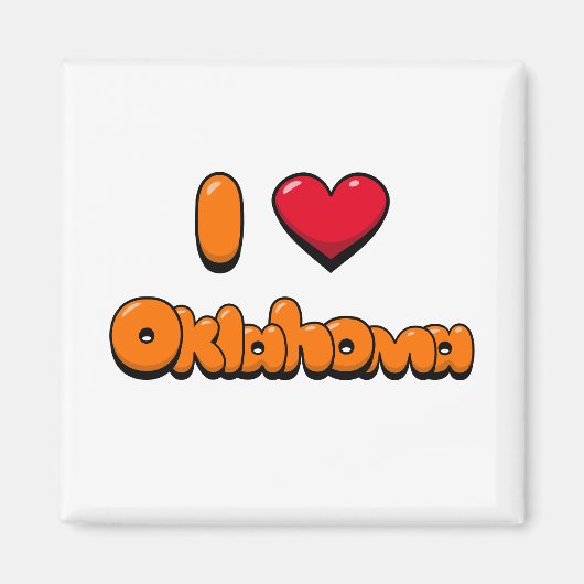 I Liebe Oklahoma Magnet (Vorne)