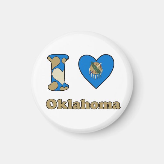 I Liebe Oklahoma Magnet (Vorne)