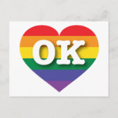 I Liebe Oklahoma Rainbow Heart Postkarte (Vorderseite)
