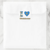 I Liebe Oklahoma Runder Aufkleber (Tasche)