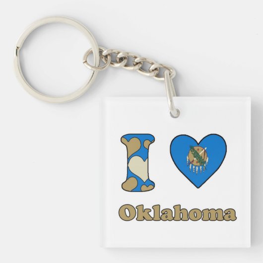 I Liebe Oklahoma Schlüsselanhänger (Vorderseite)