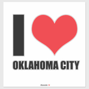 I Liebe Oklahoma Stadt Aufkleber
